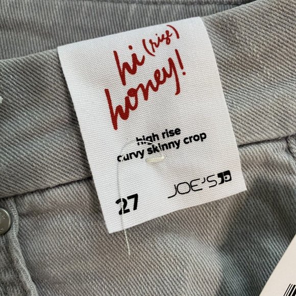 $179 NWT JOE'S Hi HONEY HI-RISE RAW CROP CURVY SKINNY STRETCH JEANS Miranda - Picture 3 of 9